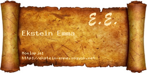 Ekstein Emma névjegykártya